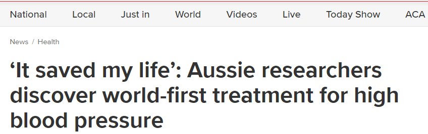 澳洲,澳洲医疗条件,澳洲医疗水平,澳洲治疗高血压方法,澳洲医疗突破